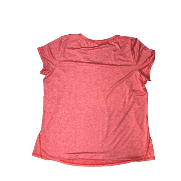 Xersion XL Essential Performance Tee Coral Heather V-Neck Short Sleeve 1864 - Picture 2 of 6